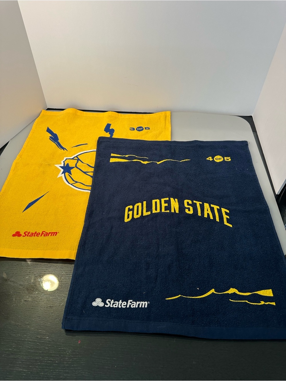 Golden State Warriors set of 2 hand / splash towels